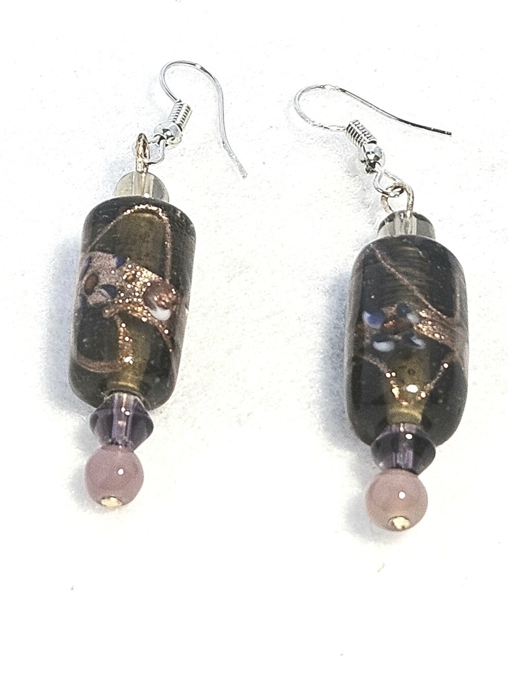Hand Crafted Bohemian Chic Art Glass Bead Earrings